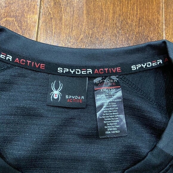 Spyder Active ProWeb Athletic Black Long Sleeve Top 3M Men's Size Extra Large - Picture 6 of 8